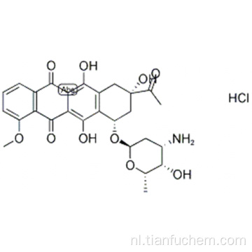 5,12-naftaceendion, 8-acetyl-10 - [(3-amino-2,3,6-trideoxy-aL-lyxo-hexopyranosyl) oxy] -7,8,9,10-tetrahydro-6,8,11 -trihydroxy-1-methoxy-, hydrochloride (1: 1), (57192027,8S, 10S) - CAS 23541-50-6